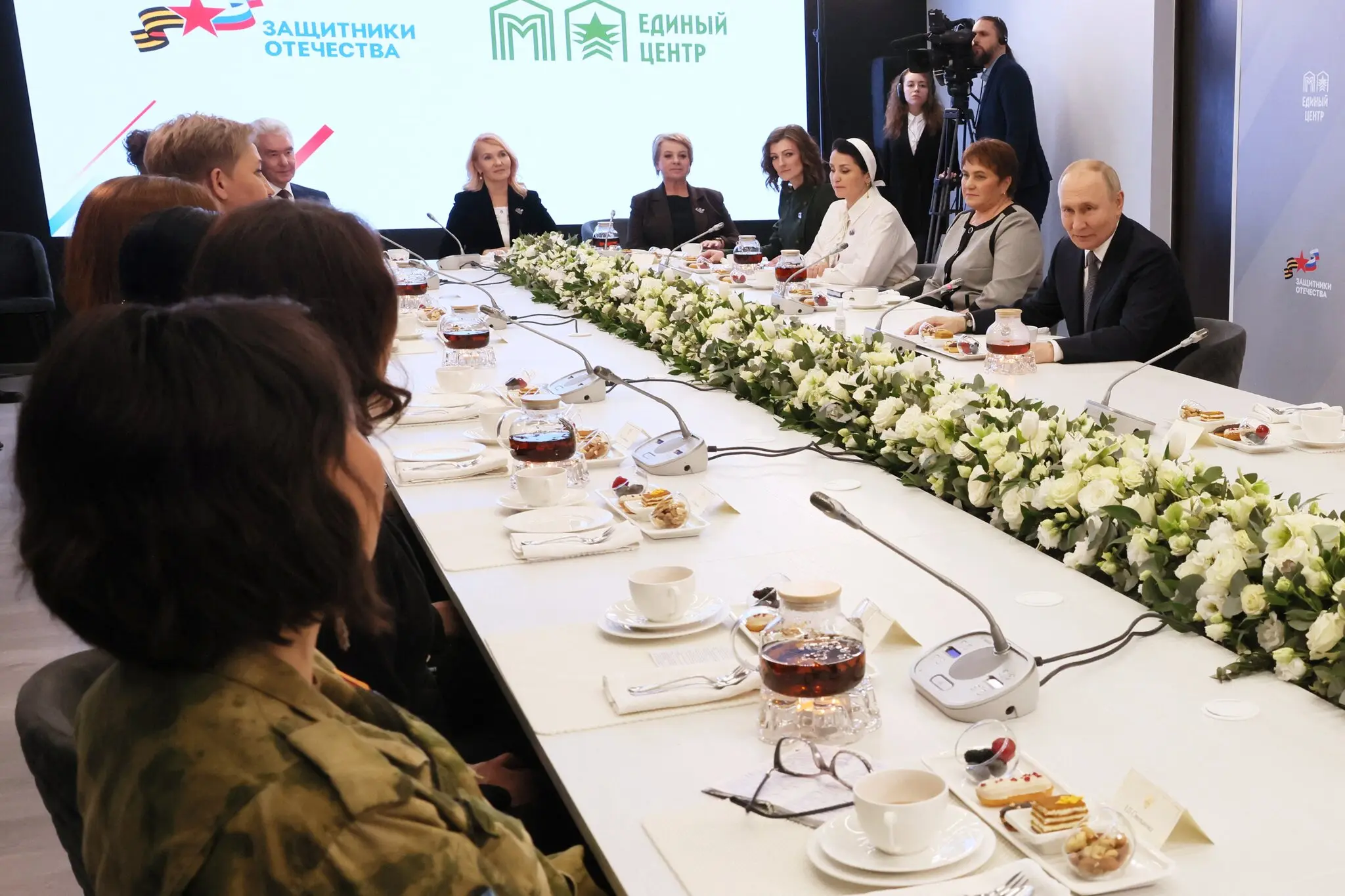 Зустріч президента Володимира Путіна з Фондом держави-захисників Вітчизни в Москві у березні, фото опубліковане російськими державними ЗМІ.